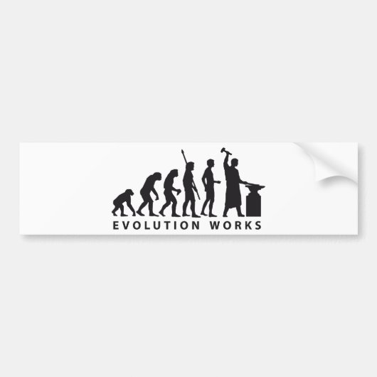evolution blacksmith bumpersticker (Voorkant)