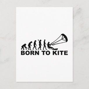 Evolution born to kite briefkaart