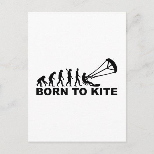Evolution born to kite briefkaart (Voorkant)