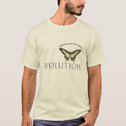 Evolution Butterfly Slogan T-shirt (Voorkant)