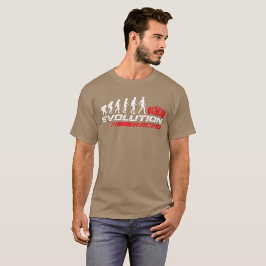 Evolution Car Racing F1 Formula 1 Mechanic Driver T-shirt (Voorkant volledig)