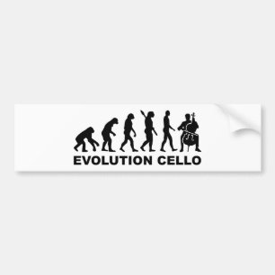 Evolution Cello Bumpersticker