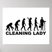 Evolution Cleaning lady Poster (Voorkant)