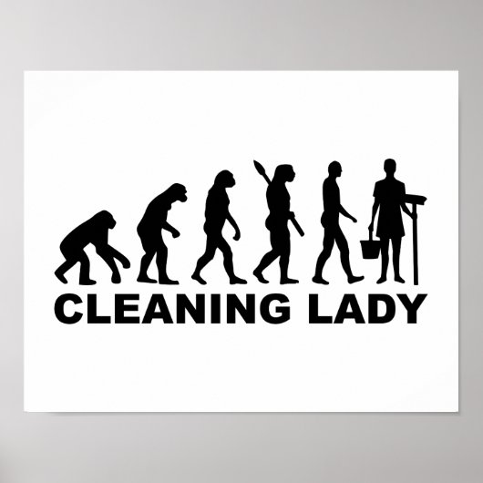 Evolution Cleaning lady Poster (Voorkant)