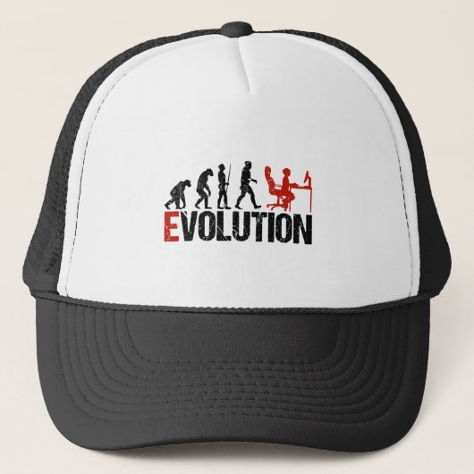 Evolution Computer Nerd Geek Humor Funny Trucker Pet (Voorkant)