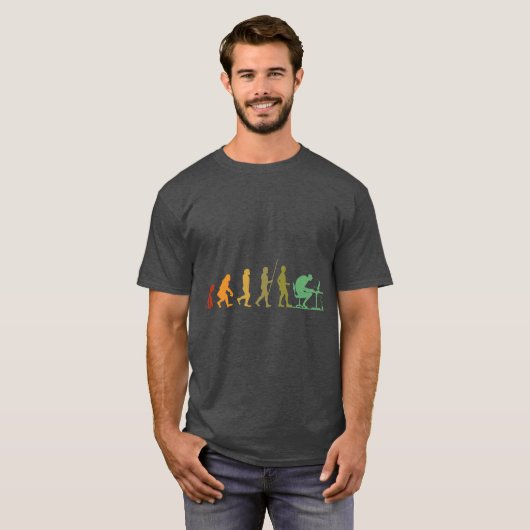 Evolution Computer vrienden T-shirt (Voorkant volledig)