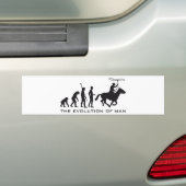 evolution cowboy bumpersticker (Op auto)
