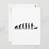 Evolution Dachshund Briefkaart (Voorkant / Achterkant)