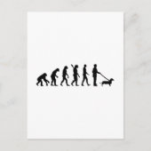 Evolution Dachshund Briefkaart (Voorkant)