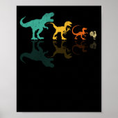 Evolution Dinosaur T Rex Velociraptor Chicken Poster (Voorkant)