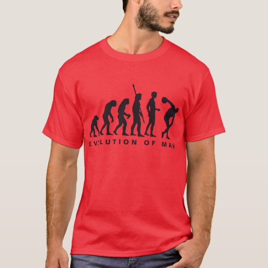 evolution discus thrower t-shirt (Voorkant)