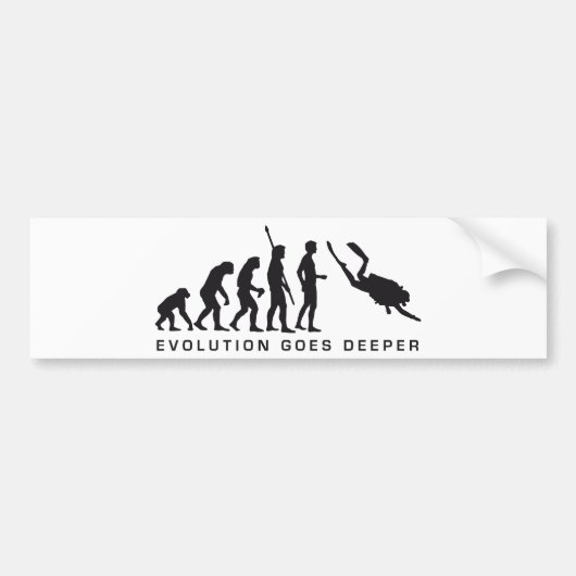 evolution diving bumpersticker (Voorkant)