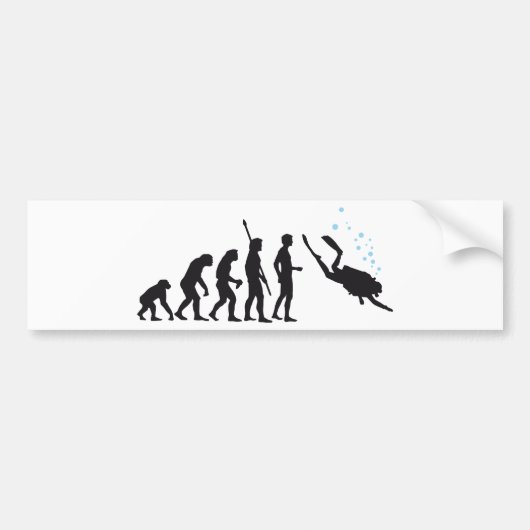 evolution diving bumpersticker (Voorkant)