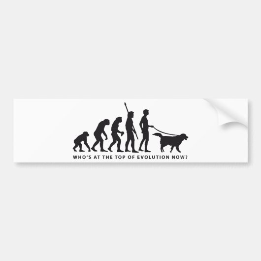 evolution dog bumpersticker (Voorkant)