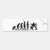 evolution drummer bumpersticker (Voorkant)