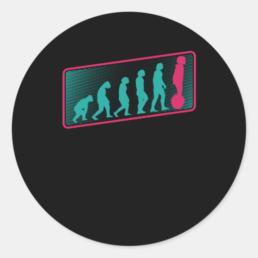 Evolution E Unicycle EUC Monowheel Ronde Sticker (Voorkant)