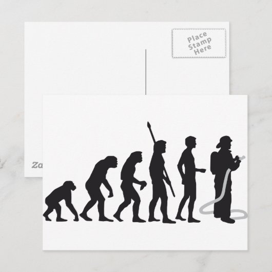 evolution firefighter briefkaart (Voorkant / Achterkant)