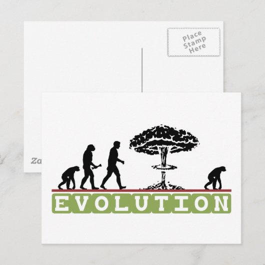 Evolution Funny Evolve Briefkaart (Voorkant / Achterkant)