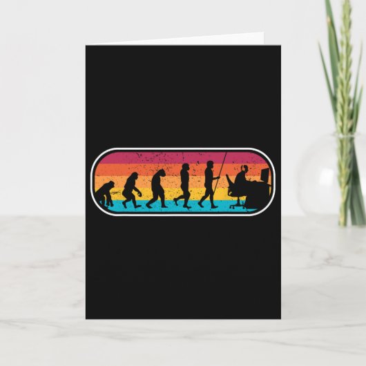 Evolution Gamer Computer Freak Geek Nerd Pc Game  Kaart (Voorkant)