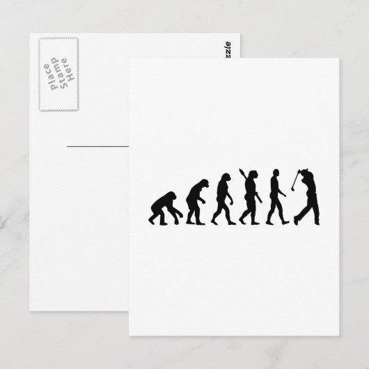 Evolution Golf Player Briefkaart (Voorkant / Achterkant)