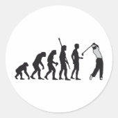 evolution golf ronde sticker (Voorkant)