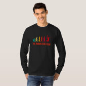 Evolution Grafisch Badminton Speler Shuttle Spo T-shirt (Voorkant volledig)