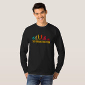 Evolution Grafische Triatlon Hardlopen Zwemmen Bik T-shirt (Voorkant volledig)