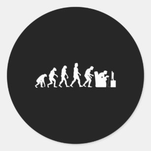 Evolution Grappige Retro Videogame Gamer Nerd Gift Ronde Sticker