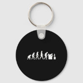 Evolution Grappige Retro Videogame Gamer Nerd Gift Sleutelhanger (Voorkant)