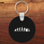 Evolution Grappige Retro Videogame Gamer Nerd Gift Sleutelhanger (Voorkant)