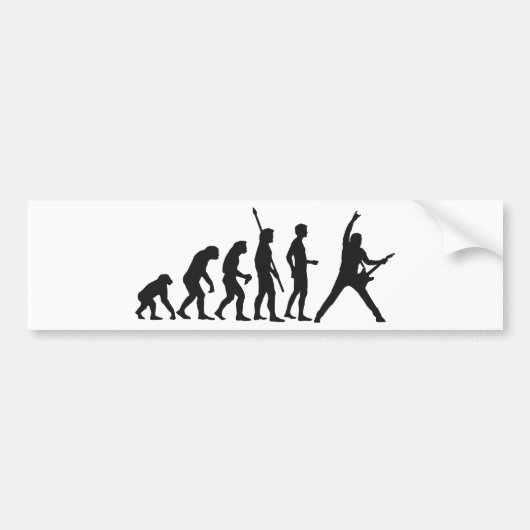 evolution guitar bumpersticker (Voorkant)