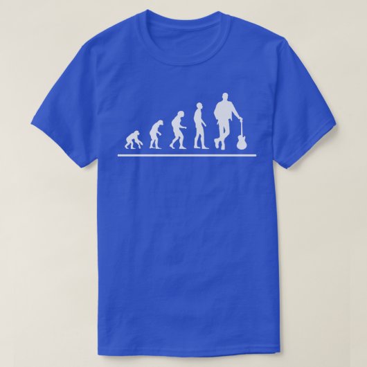 Evolution Guitar Player Man Rock Country MusicGuit T-shirt (Design voorkant)