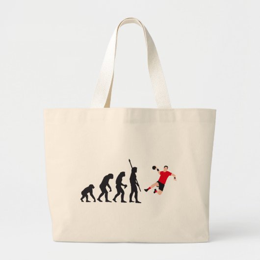 evolution handball grote tote bag (Voorkant)