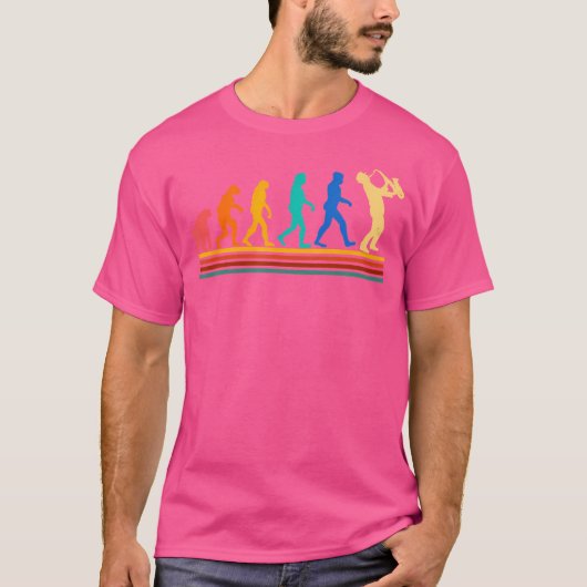 Evolution Jazz Musicus Saxofonist Orkest T-shirt (Voorkant)