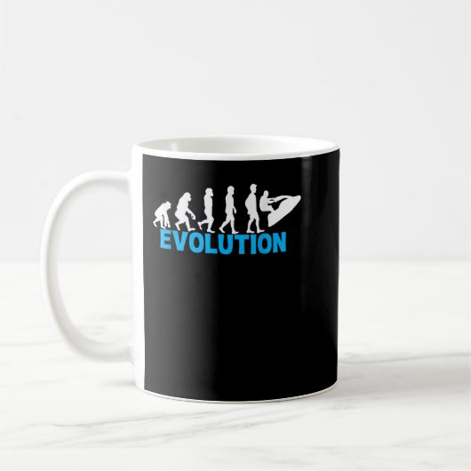 Evolution Jet Ski Funny Water Sport Boating Gift Koffiemok (Links)