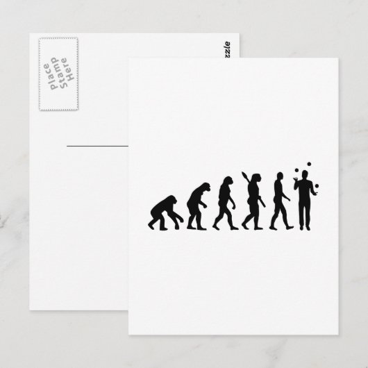 Evolution Juggling Briefkaart (Voorkant / Achterkant)