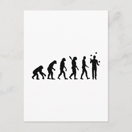 Evolution Juggling Briefkaart (Voorkant)