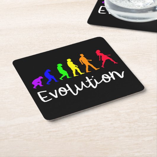 Evolution Kartonnen Onderzetters (Schuin)