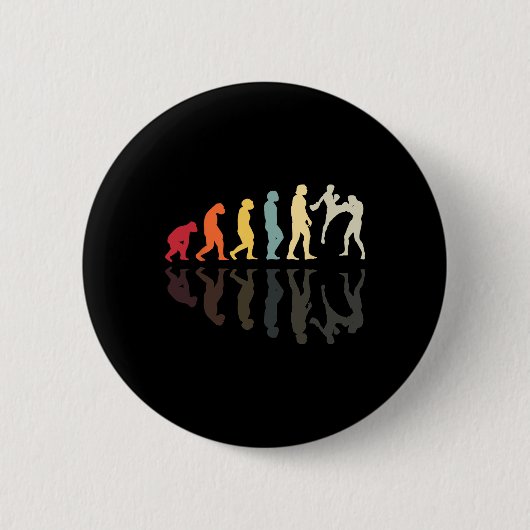 Evolution Kickboksen Vechtkunst Knockout Vuistgeve Ronde Button 5,7 Cm (Voorkant)
