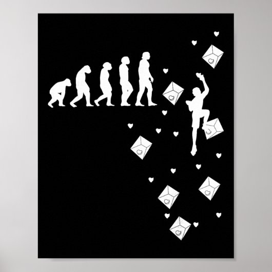 Evolution Klimmen Sport Klimmen Boulderen Klimmen Poster (Voorkant)