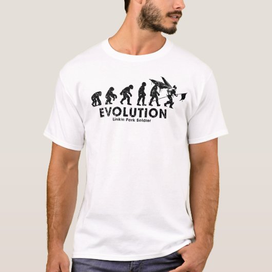 Evolution Linkin Park Soldier White T-shirt (Voorkant)