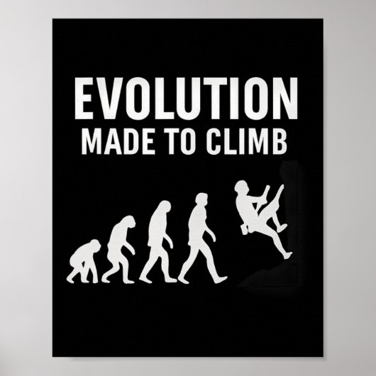 Evolution Made To Climb Klimuitrusting Silhouet Poster (Voorkant)
