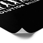 Evolution Menselijke Biljart Heren spelen Billia Poster (Hoek)