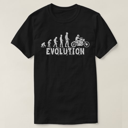 Evolution motorbike (white)   t-shirt (Design voorkant)