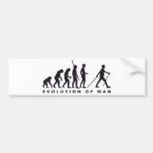 evolution nordic walking bumpersticker (Voorkant)