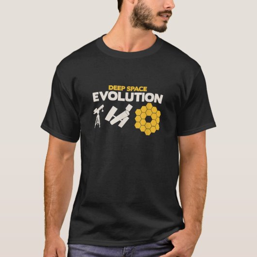 Evolution Of Astronomy Telescopes James Webb Space T-shirt (Voorkant)