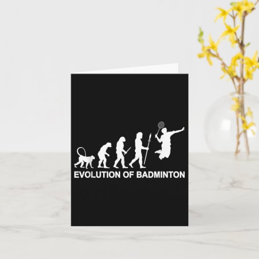 Evolution Of Badminton  Kaart (Gele Bloem)