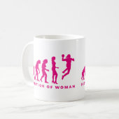 evolution of handball woman koffiemok (Voorkant links)