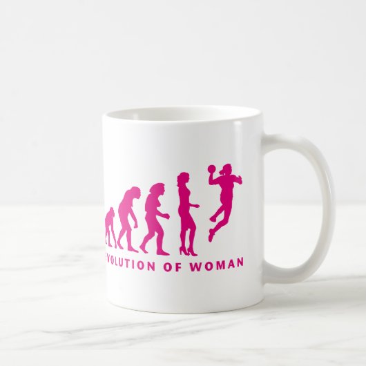 evolution of handball woman koffiemok (Rechts)