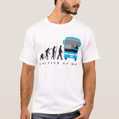 evolution of man bus driver t-shirt (Voorkant)